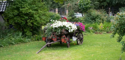 Drewniana taczka na kwiaty – kreatywny sposób na aranżację ogrodu